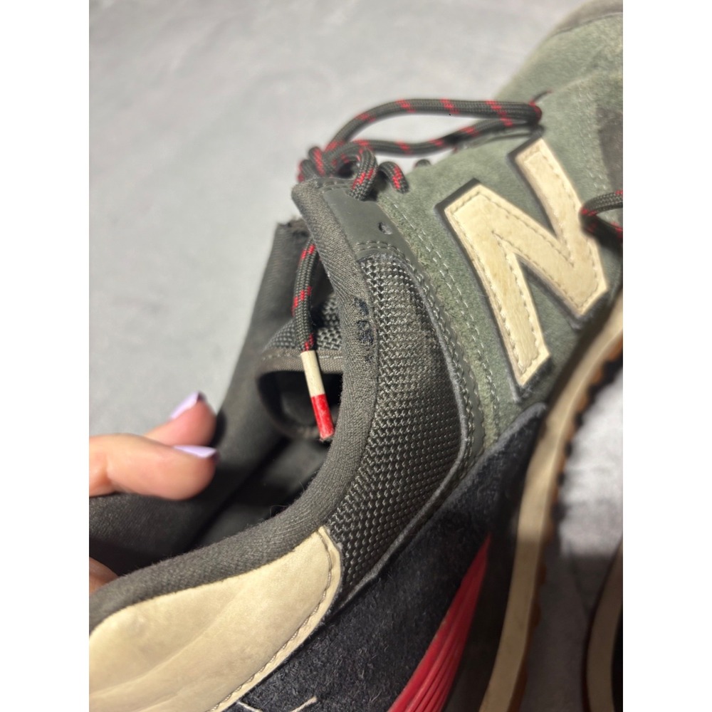 New Balance 574 Mens 10.5 D Green Red Gum Seasonal Pack ML57JHR Wear - Picture 11 of 13